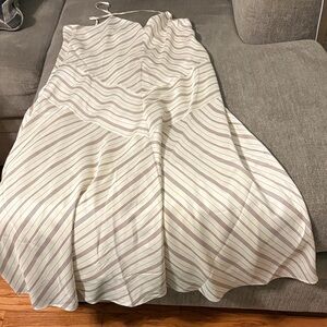 Banana Republic Cream and Brown A-Line Dress